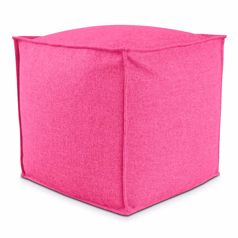 POUF QUADRATO PIUMA 60x60 cm Fuxia