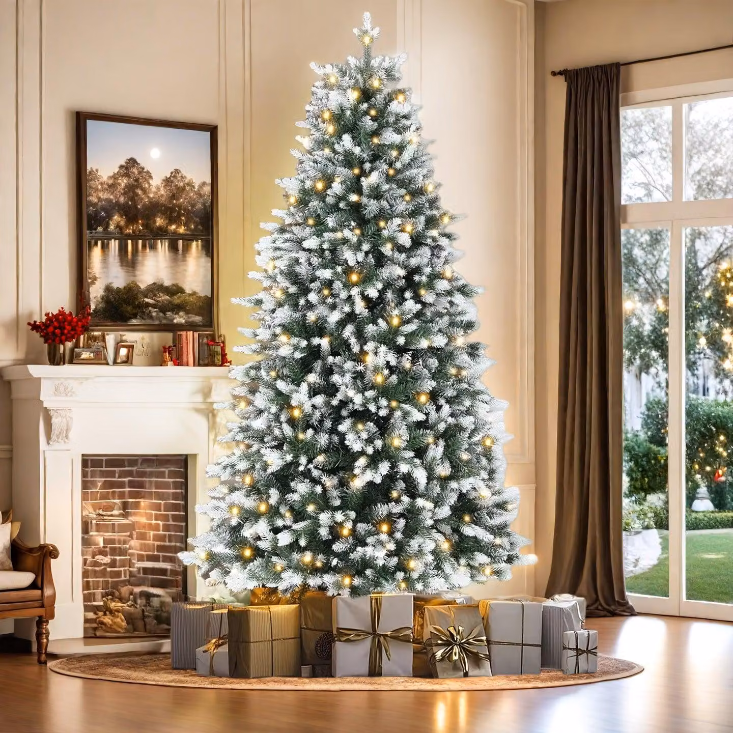 Albero di Natale artificiale - Albero artificiale - Falso abete - Decorazioni natalizie - Albero per le feste - 183 cm - 950 rami in PE e PVC