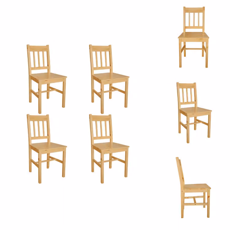 vidaXL Sedie da pranzo 4 pz. Legno di pino - sedie da pranzo