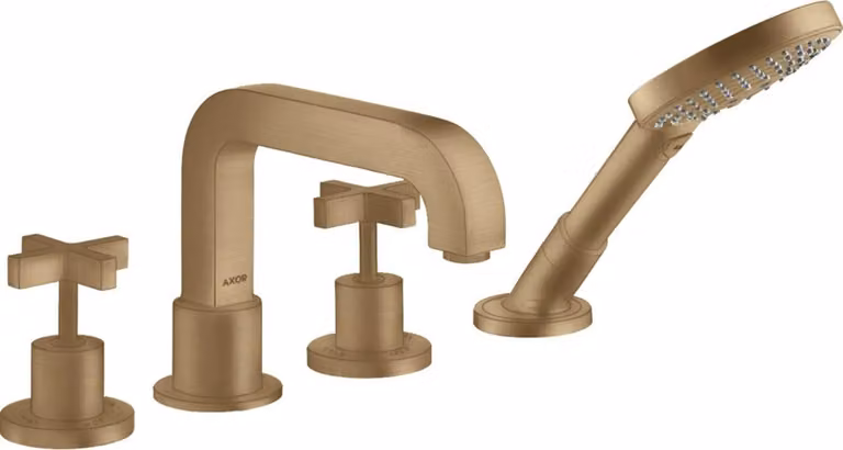 hansgrohe AXOR Citterio 4 trous pour baignoire avec poignées transversales, 39445140, 39445140