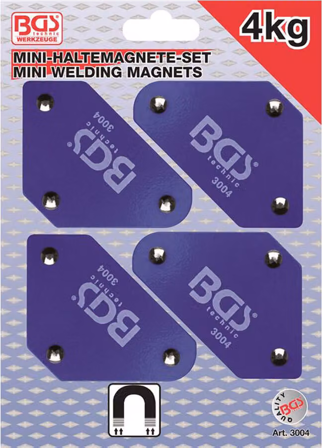 BGS Set di portamagneti 45°-90°-135° 4 pezzi 3004