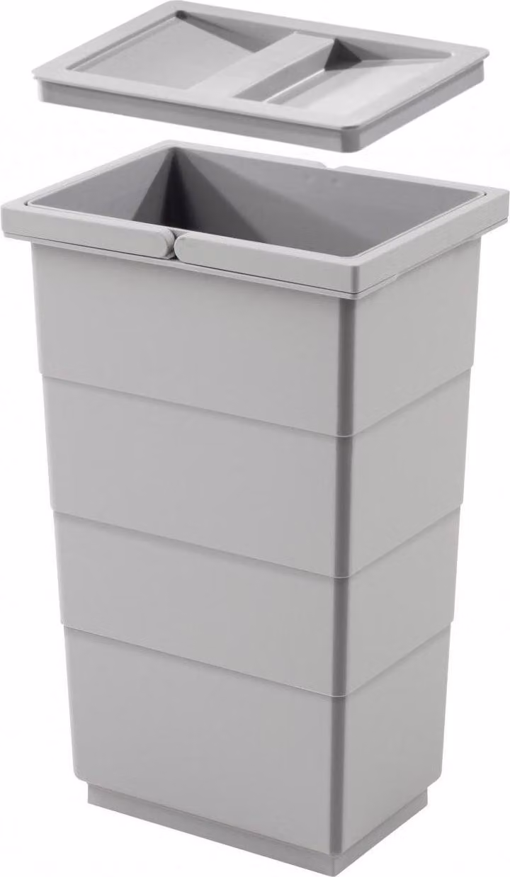 Hailo contenitore interno 1122229 grigio chiaro 10 L con coperchio