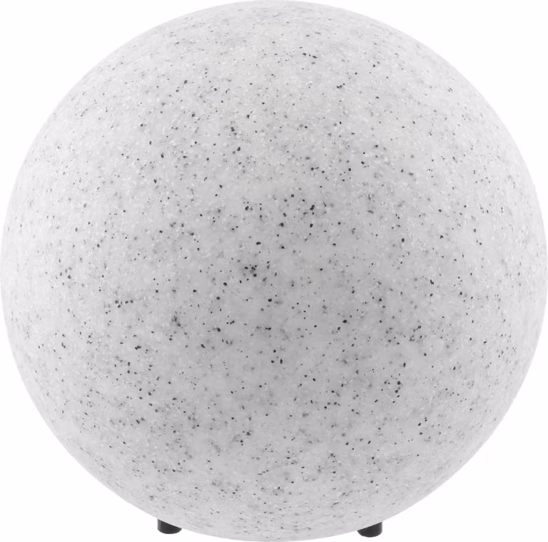 Lampada a sfera, 25 cm, grado di protezione IP65, cavo da 3 metri, 4 picchetti da terra, colore grigio
