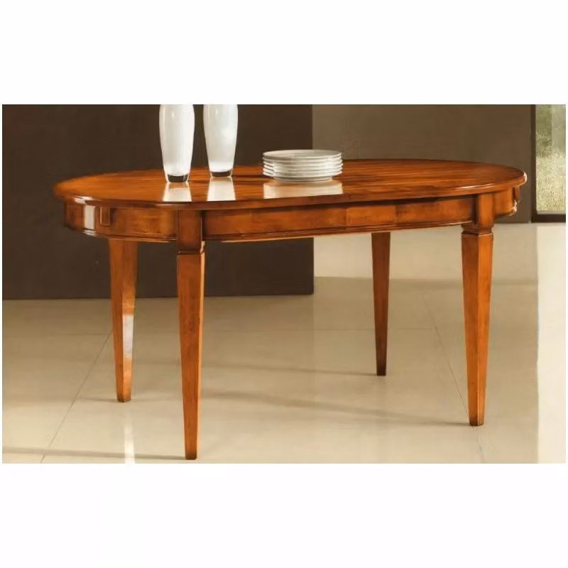 Tavolo ovale in legno allungabile marrone Mobili 2G L: 160 cm, P: 100 cm, H: 78 cm – 2