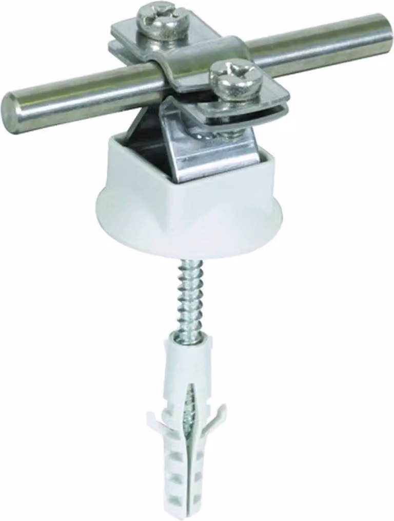 Supporto per cavi DEHN NIRO, per Rd 8-10 mm, con disco di copertura e materiale di fissaggio, 1 pz.