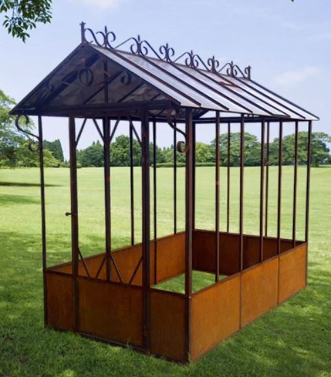 Serra Casa Padrino 150 x 245 x H. 265 cm - Tutti i colori - Serra in ferro battuto zincato