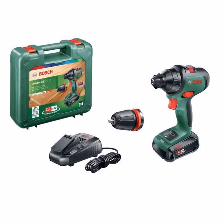 Trapano a batteria a due velocità AdvancedDrill 18 di Bosch con 1x batteria