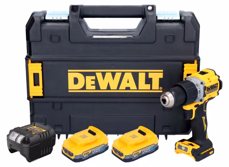 Trapano a percussione a batteria DeWalt DCD 805 E2T 18 V 90 Nm senza spazzole + 2x batteria Powerstack 1,7 Ah + caricatore + TSTAK