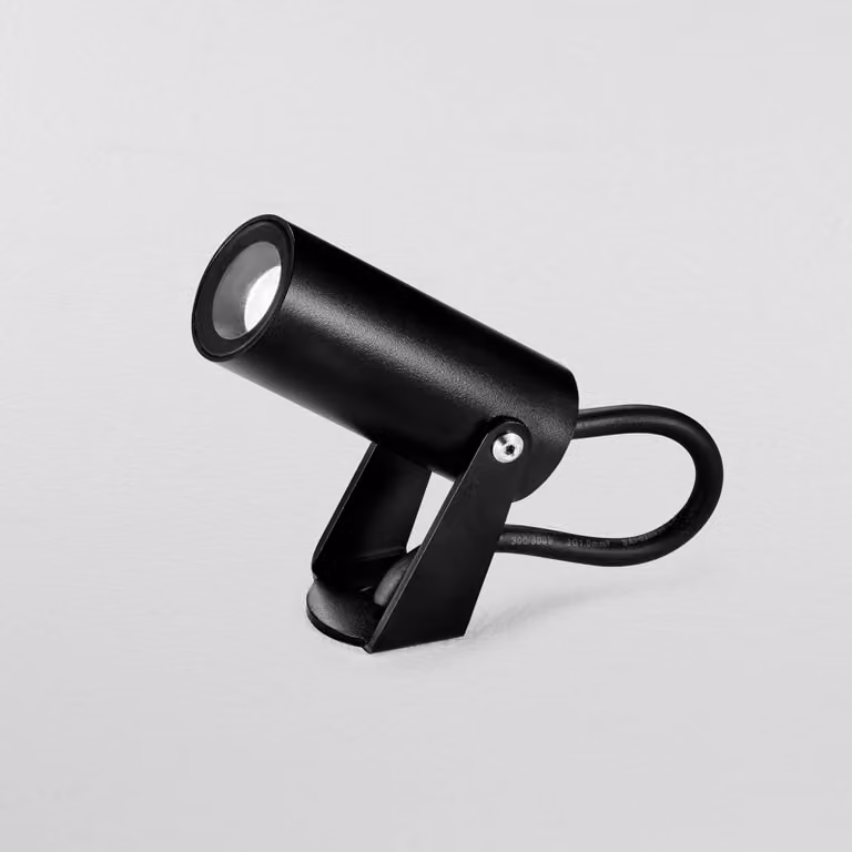 Egger Licht Faretto DLS a picchetto terra Arktis Mini di EGG, nero, alluminio 3.000 K Mini, dimmerabile, Nero, Alluminio, Moderno