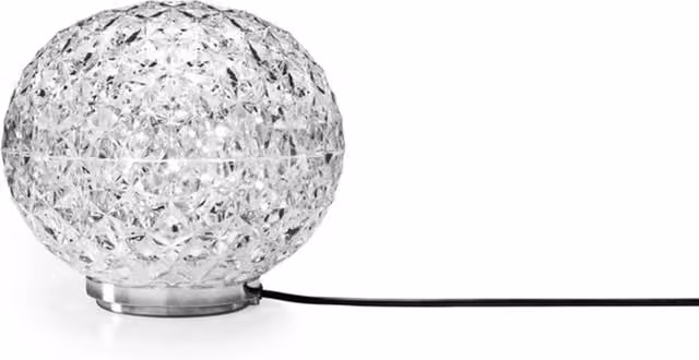 Kartell Mini Planet Lampada da tavolo in vetro con luce LED calda e finitura trasparente o ambra
