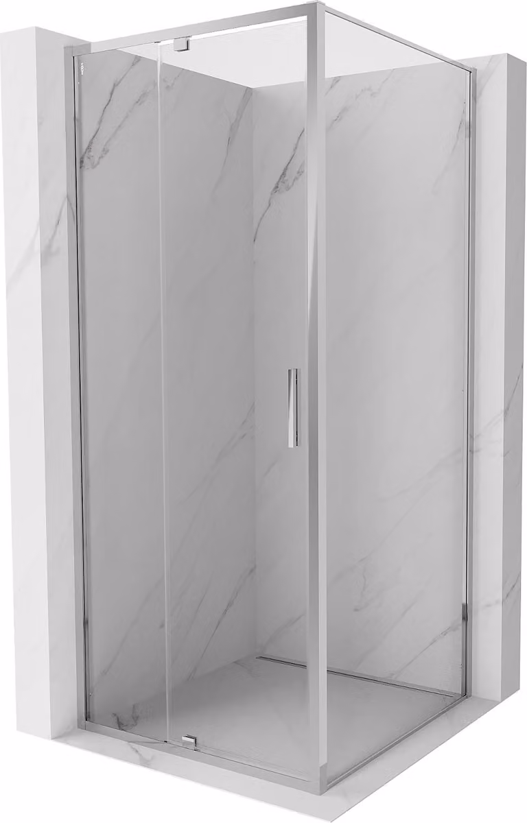 Mexen Exo cabina doccia a battente 95 x 95 cm, trasparente, cromo - 819-095-095-01-00