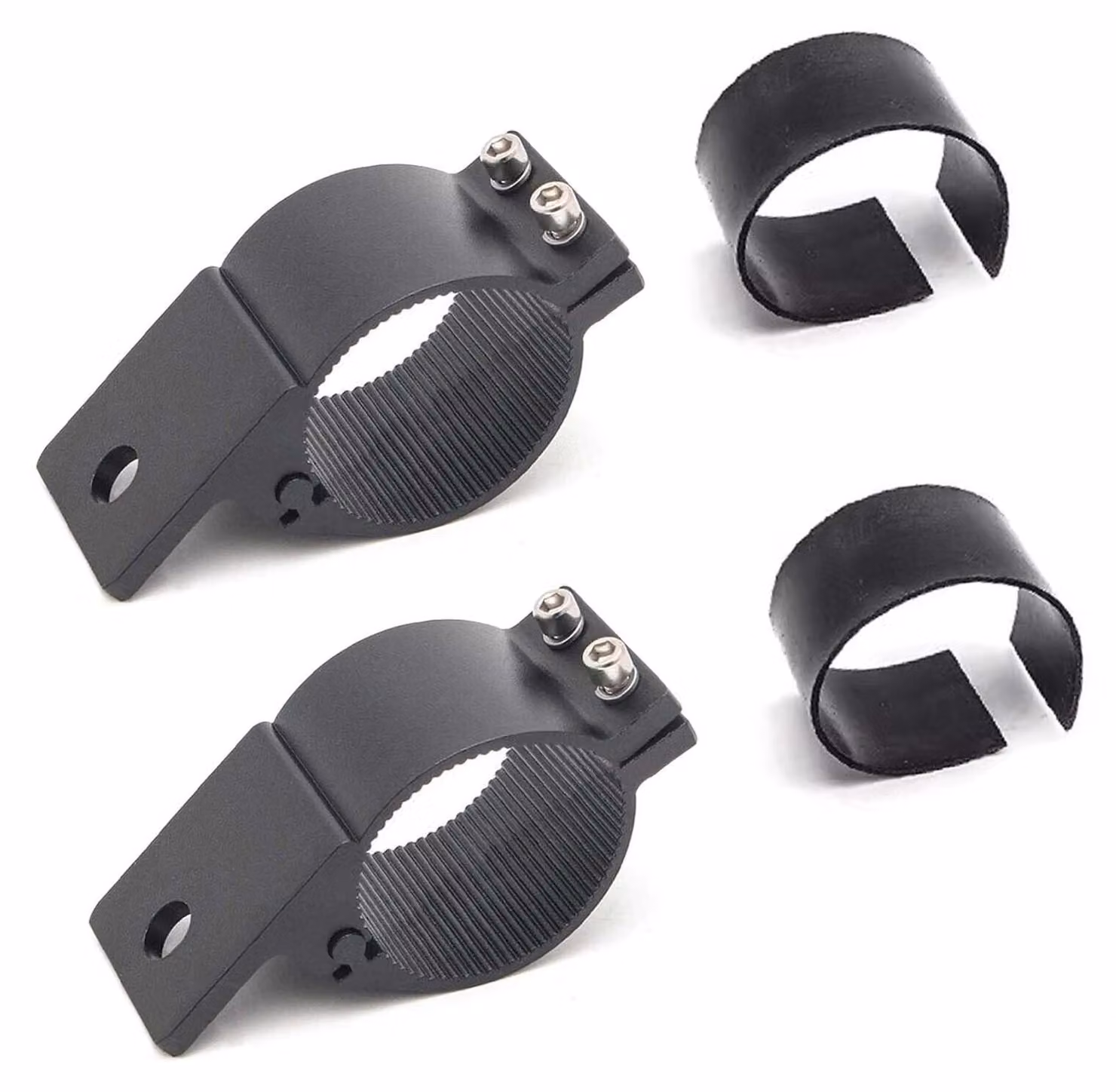 Morsetto per tubi da 2 pollici, da 47 a 53 mm, in alluminio, colore nero