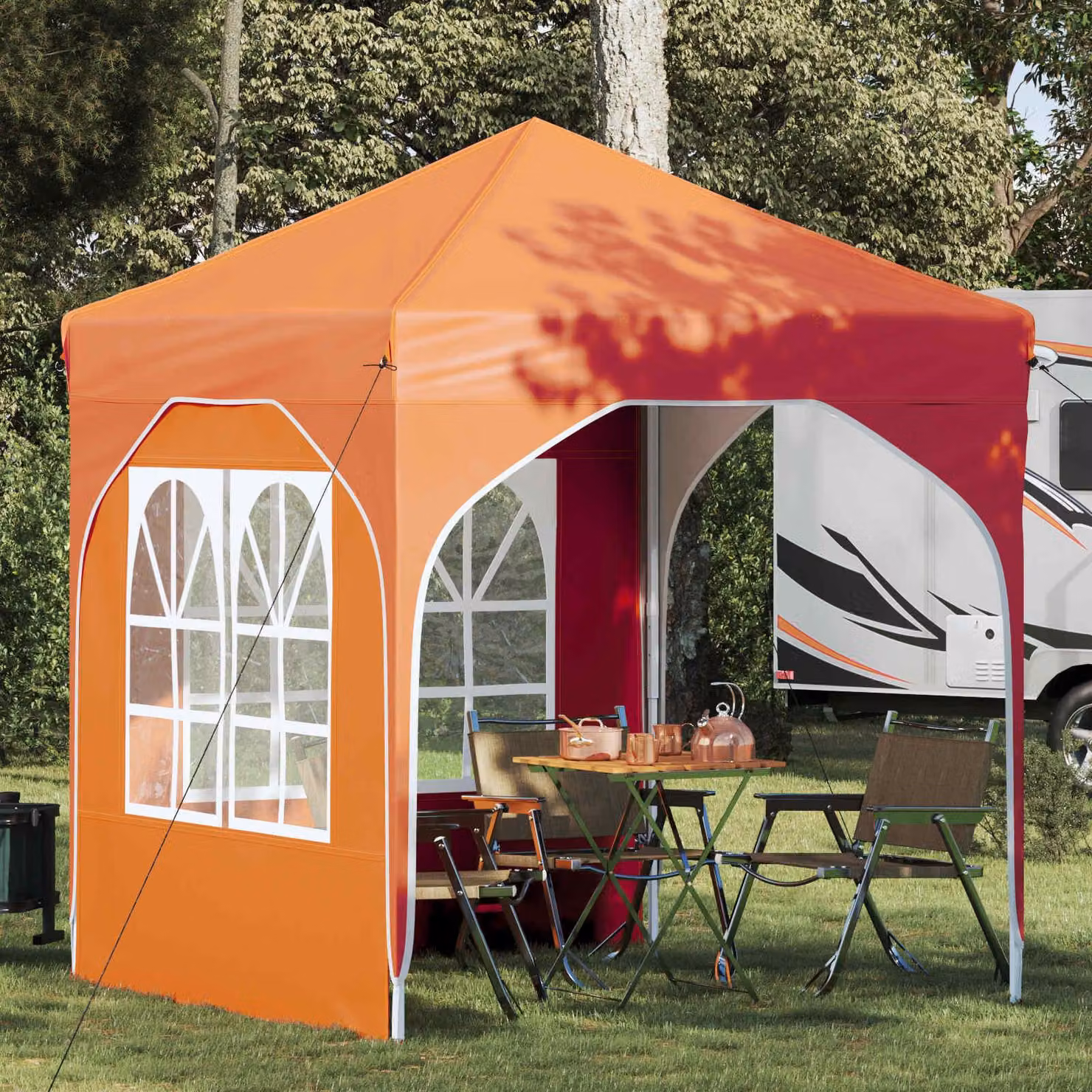 Maison Exclusive - Tenda pop-up per feste, dimensioni 192 x 192 x 245 cm, colore arancione