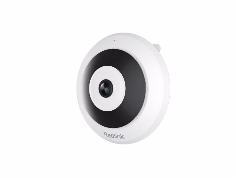 Reolink FE-W, telecamera fisheye 2K+ 6MP, WLAN 5/2,4GHz, panorama a 360°, rilevamento intelligente delle persone, visione notturna, diverse modalità di visualizzazione, audio a 2 vie, sirena