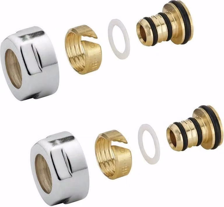 Raccordo a compressione Alupex 16 mm, cromo