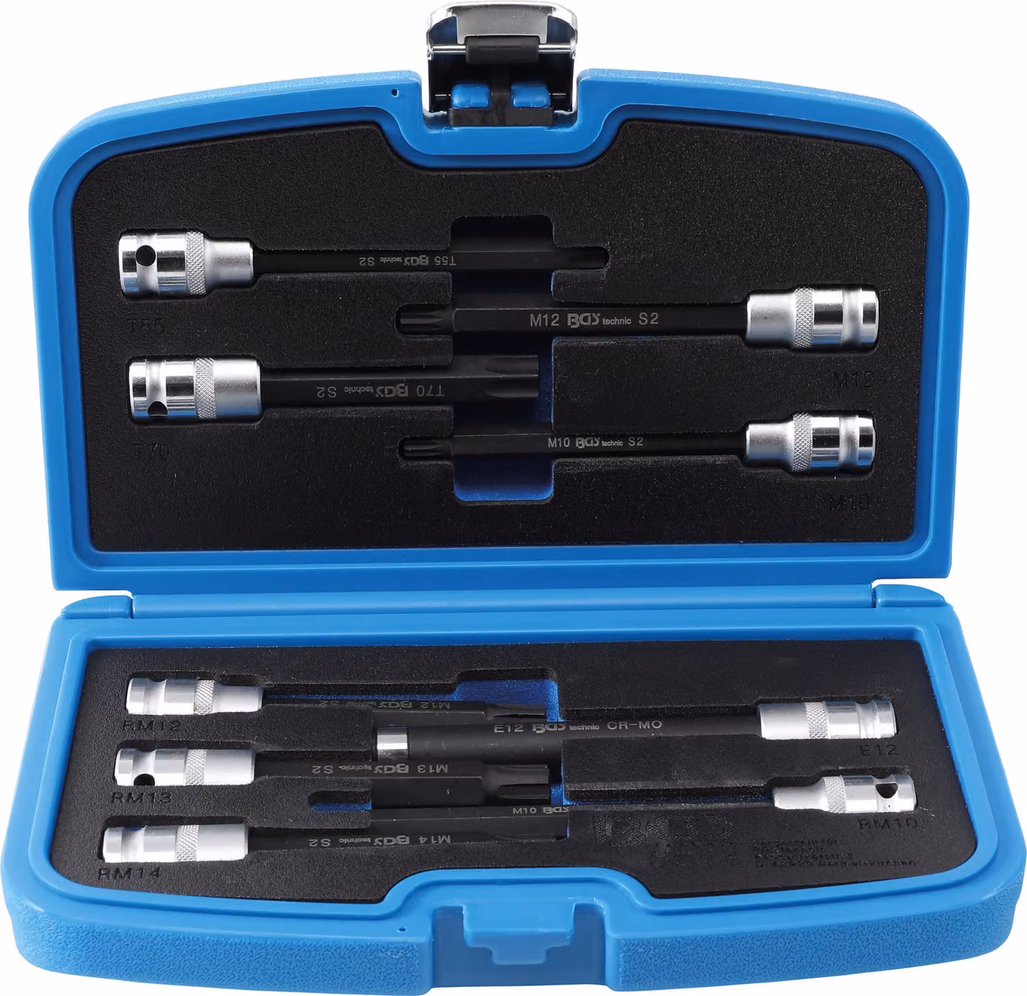 Set di bussole BGS per viti a testa cilindrica con attacco quadro 12,5 mm (1/2") 9 pezzi - 5014