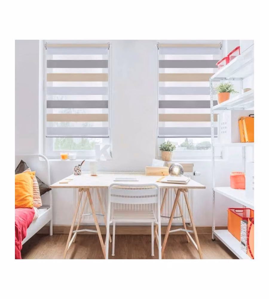 STOR PLANET Tenda a Rullo Notte e Giorno Tricolore 90x180 cm Senza Fori