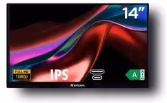 Monitor Verbatim da 14 pollici IPS Full HD 1920x1080 60Hz Nero