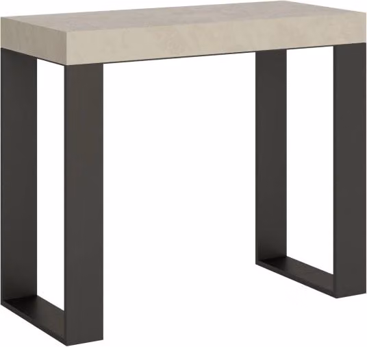 Consolle allungabile 90x40/196 cm Tekno Small Cashmere telaio Antracite