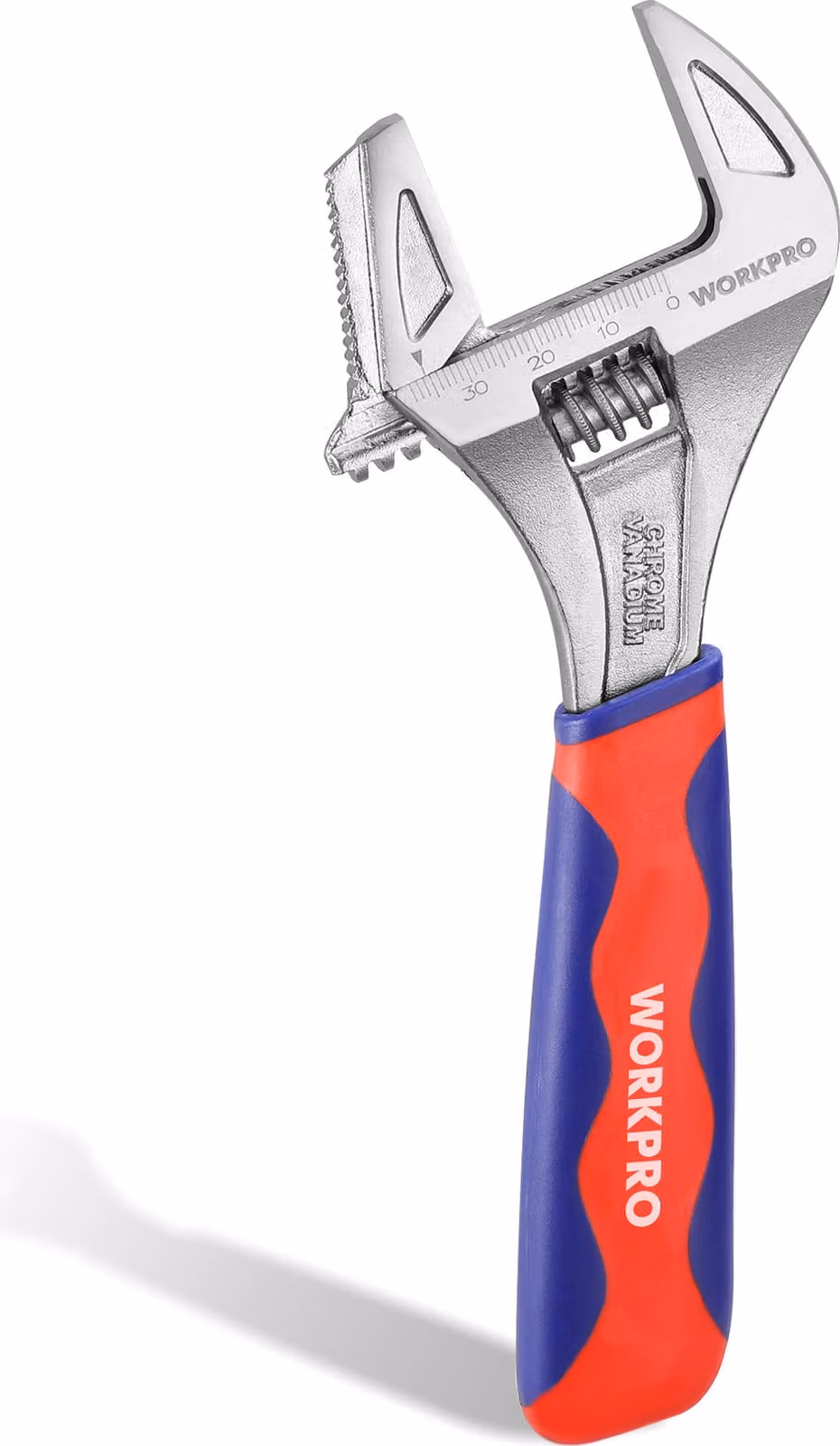 WORKPRO 2 IN 1 Chiave regolabile per tubi e chiave aperta Chiave aperta in acciaio al cromo vanadio con impugnatura in gomma - Lunghezza: 200 mm