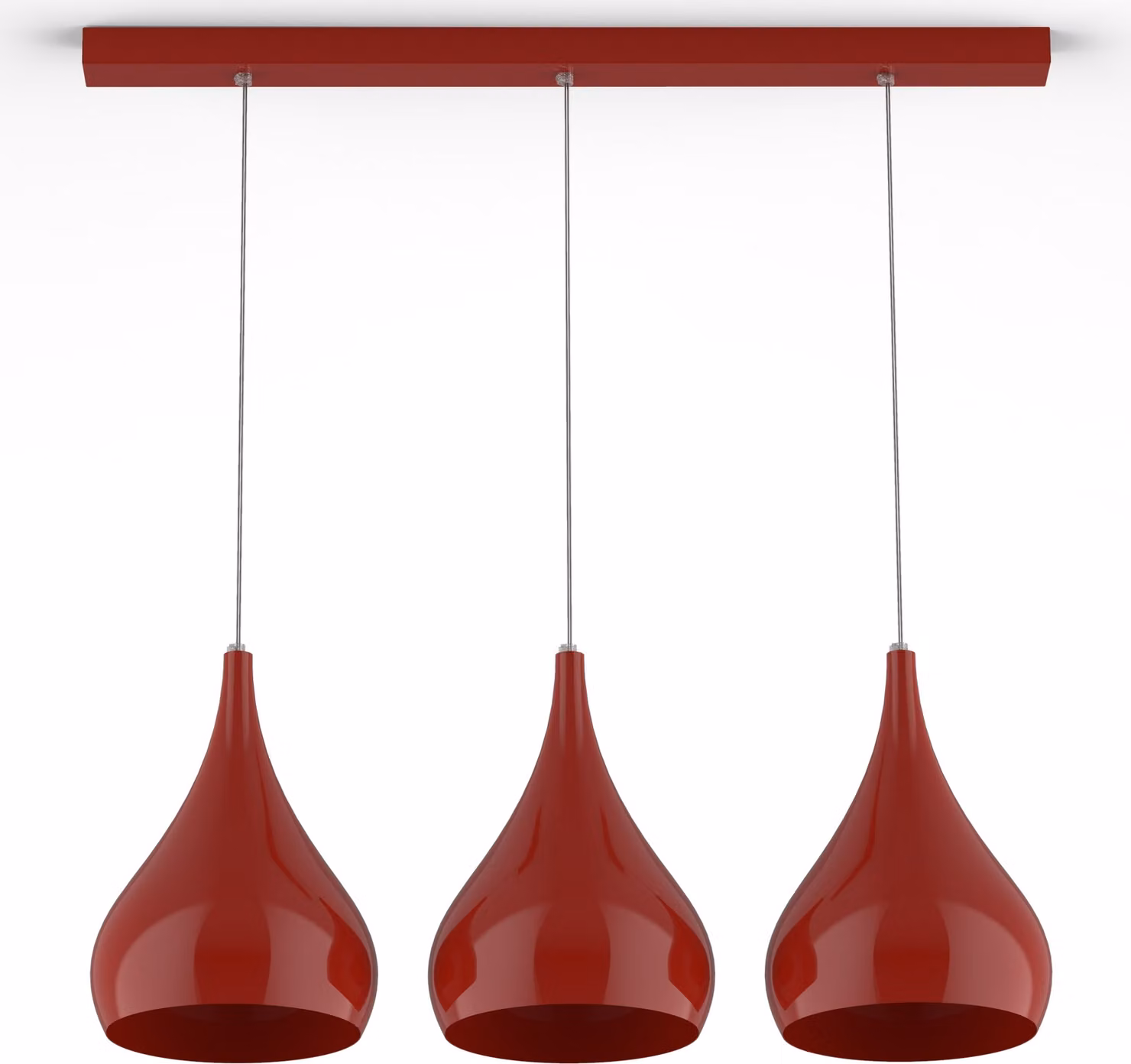 Lampada A Sospensione Calice Lineare X3 Monocolore Lucida