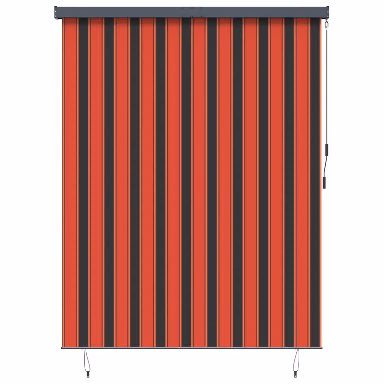 Tenda a rullo vidaXL in poliestere arancione, marrone e rosso con struttura in alluminio e acciaio, L 220 cm x H 250 cm