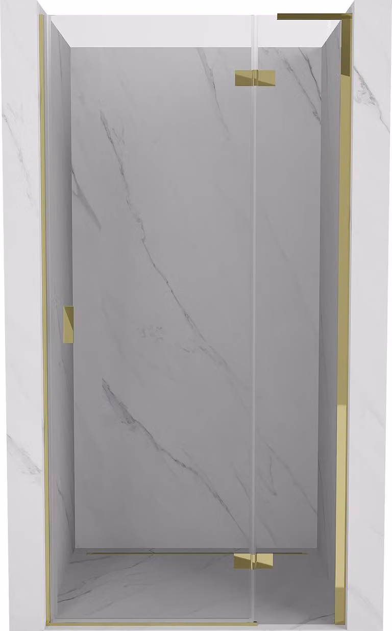 Mexen Mist-H L porta doccia a battente destra 70 cm, trasparente, dorata - 8A5L-070-000-50-00-P