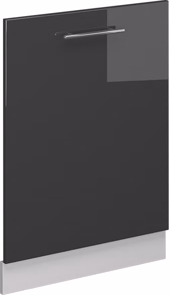 Pannello frontale della lavastoviglie Vicco Fame-Line Antracite lucido 60 cm senza piano di lavoro, Model 54313