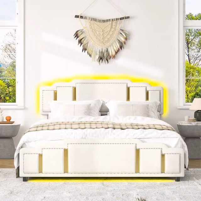Letto contenitore matrimoniale ¨C Minimal ¨C beige 160x200 cm