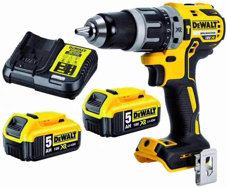Trapano Avvitatore con Percussione Brushless DeWalt 18 V DCD796P2 Qw Giallo con 2 Batterie Ricaricabili – 2
