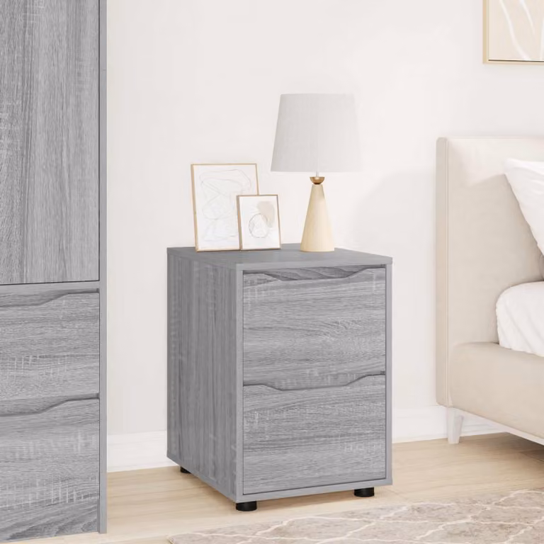 Armadio moderno vidaXL in legno MDF Grigio, L 40 cm x P 48 cm x H 57 cm