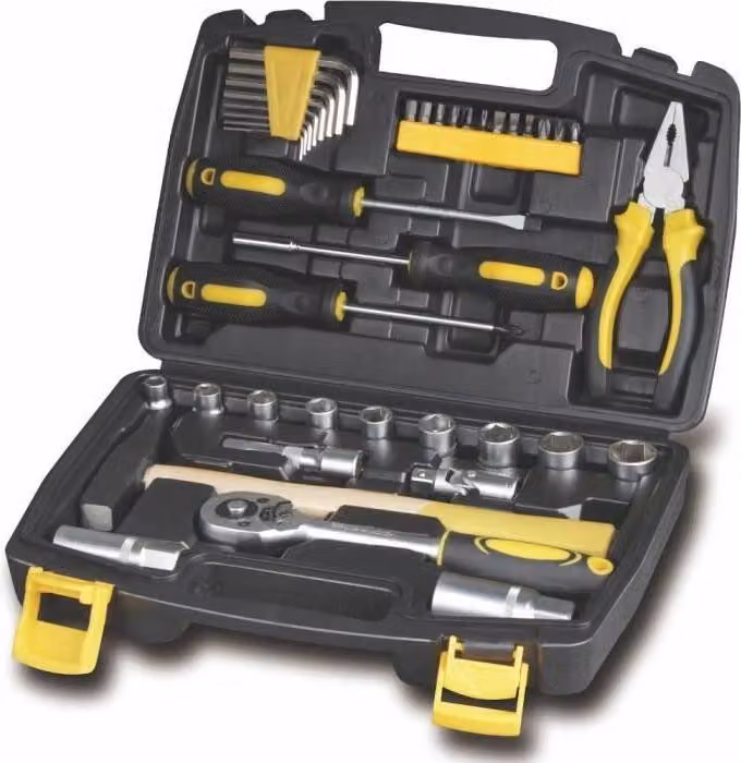 Set di utensili Fieldmann FDG 5007-39R, 39 pezzi, inclusi martello, cacciavite e chiave a Esagono