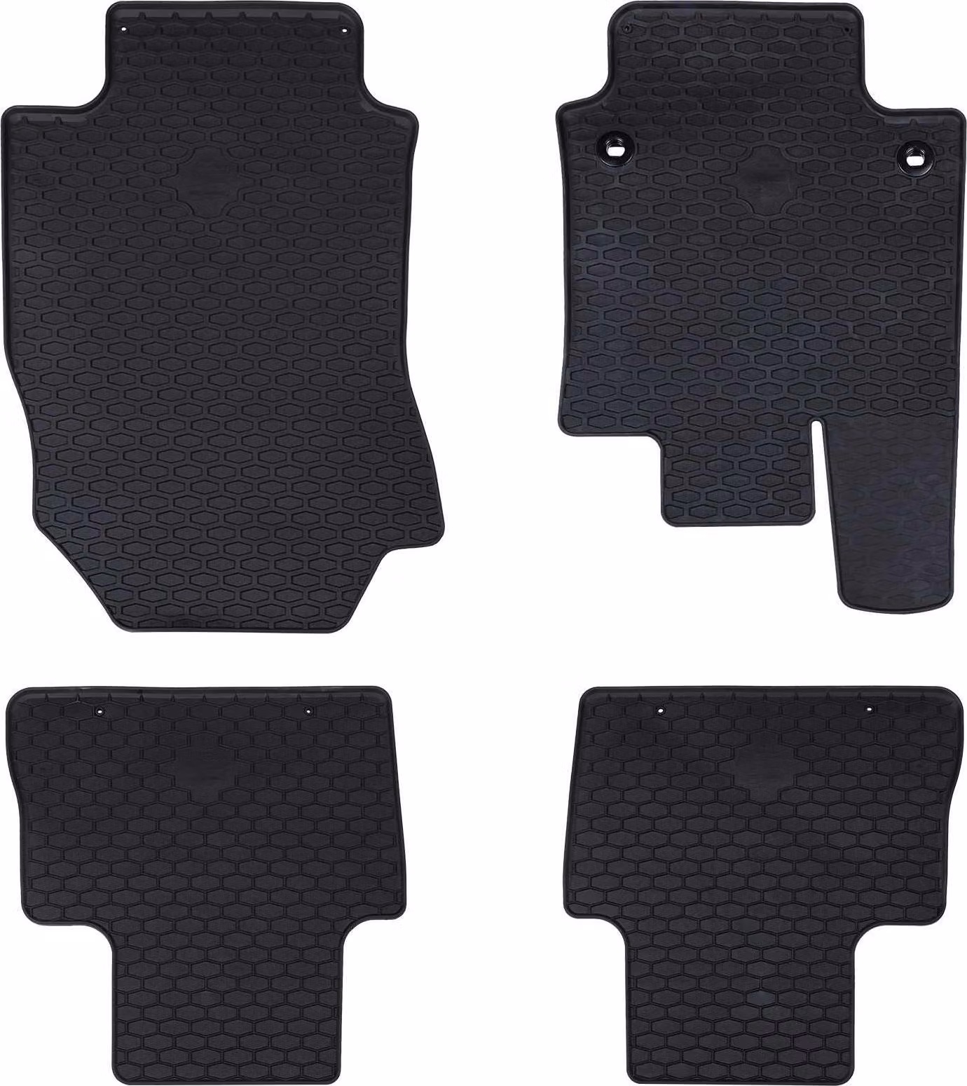 Tappetino per Auto 4 pcs Nero Gomma