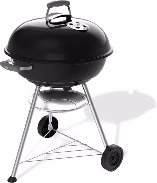 Barbecue a carbone Weber Kettle Compact EMEA 26 nero in acciaio smaltato con ruote