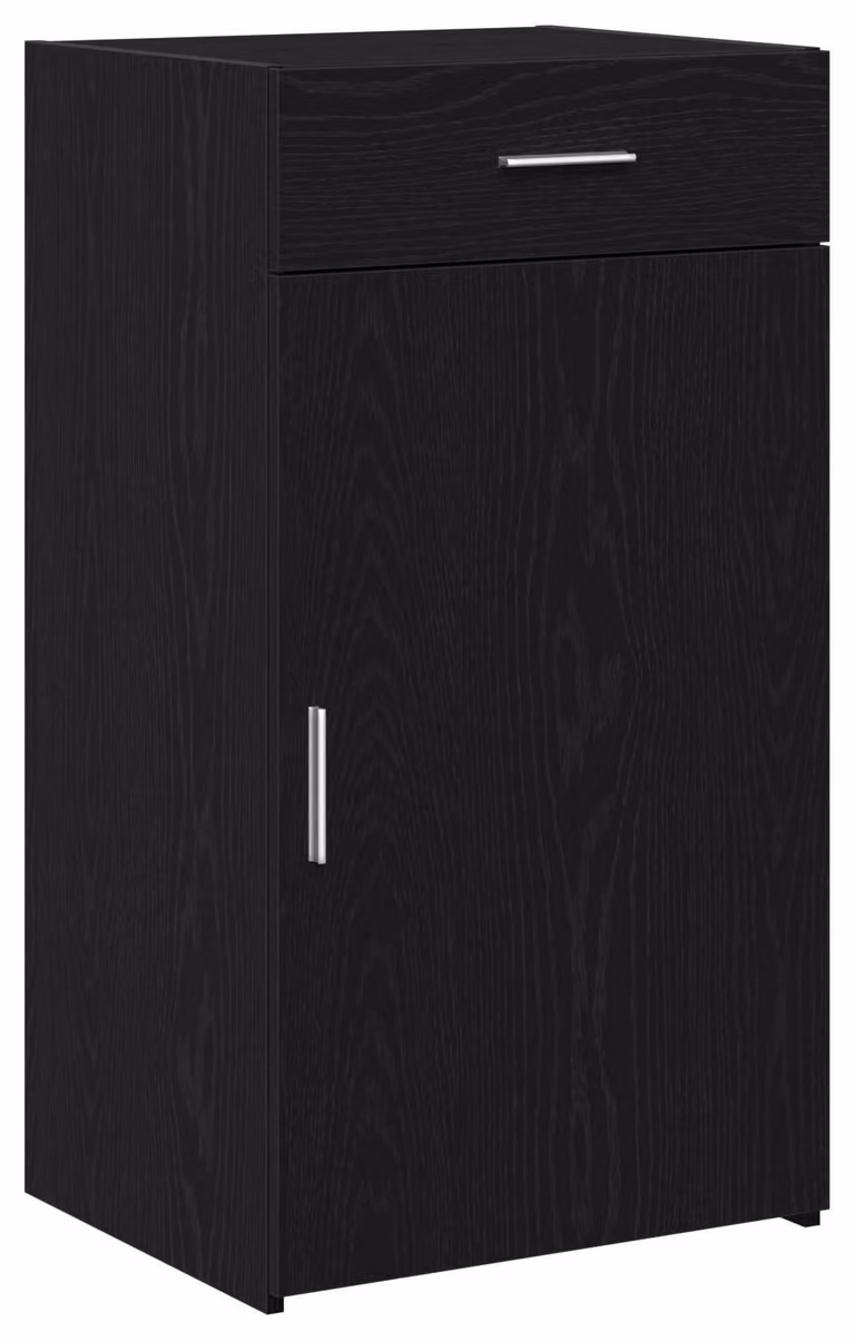 Credenza con cassetto Rovere Nero 50 x 42,5 x 93 cm