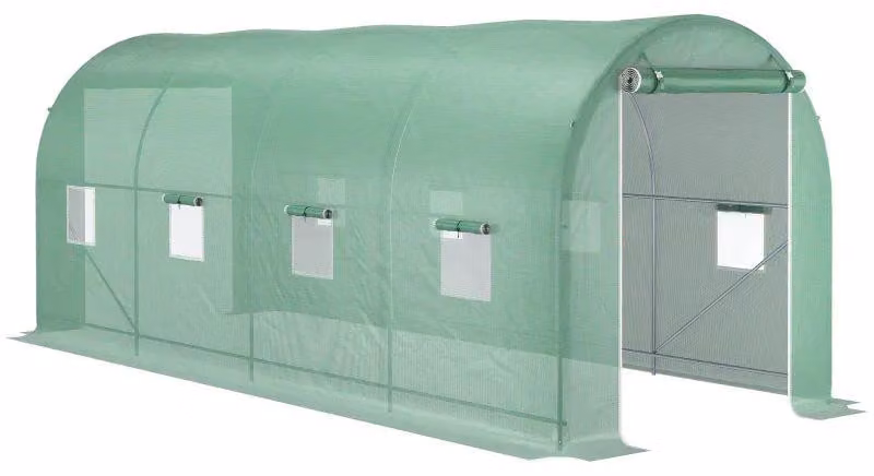 Serra in plastica - Serra da giardino per piante | Colore: Verde | Dimensioni: 200x500x210 cm