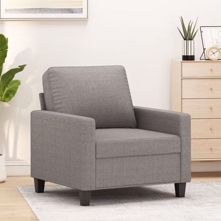 Maison Exclusive - Poltrona color tortora, 60 cm, rivestita in tessuto