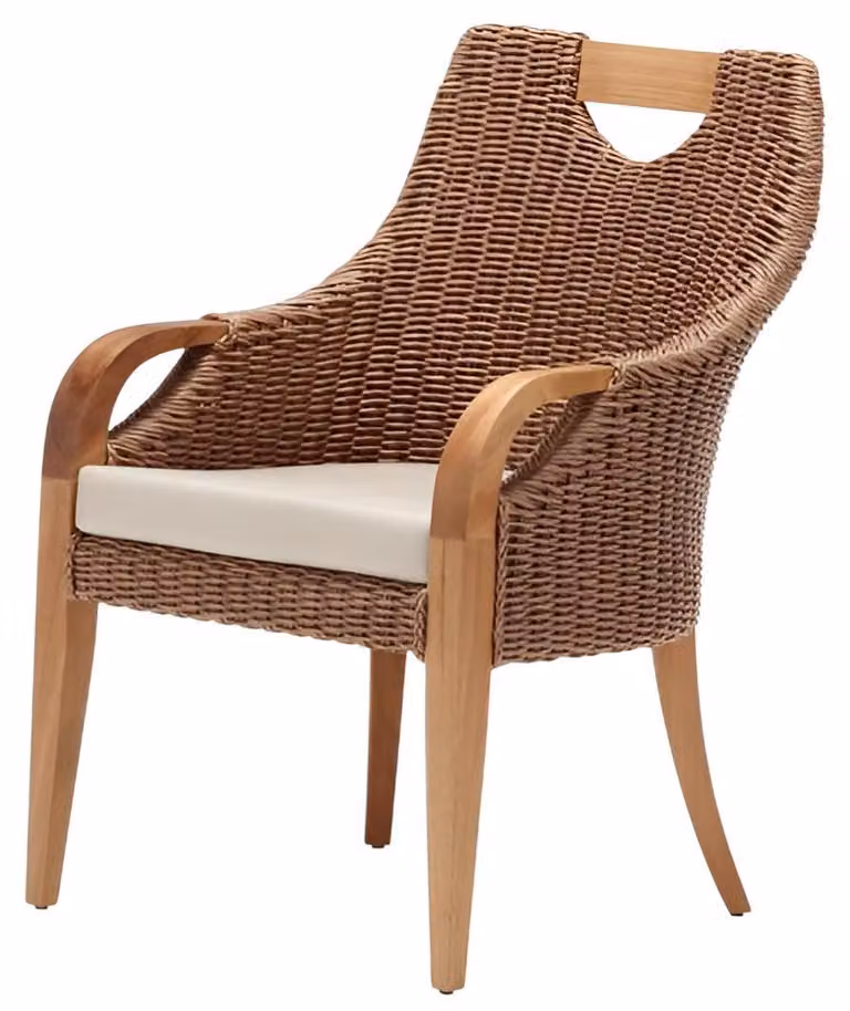 Sedia moderna, sedia di alta qualità, mobili da esterno, terrazza, sedia marrone