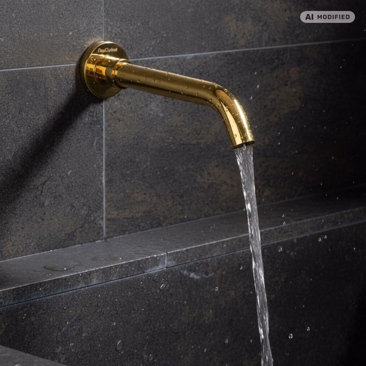 PaulGurkes bocca d'oro per miscelatore per lavabo rotonda 28cm bocca da bagno
