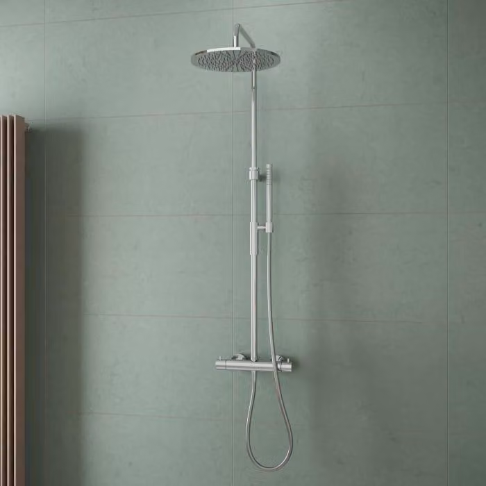 Sistema doccia a parete Stella Duschsystem, con termostato e soffione da 30 cm
