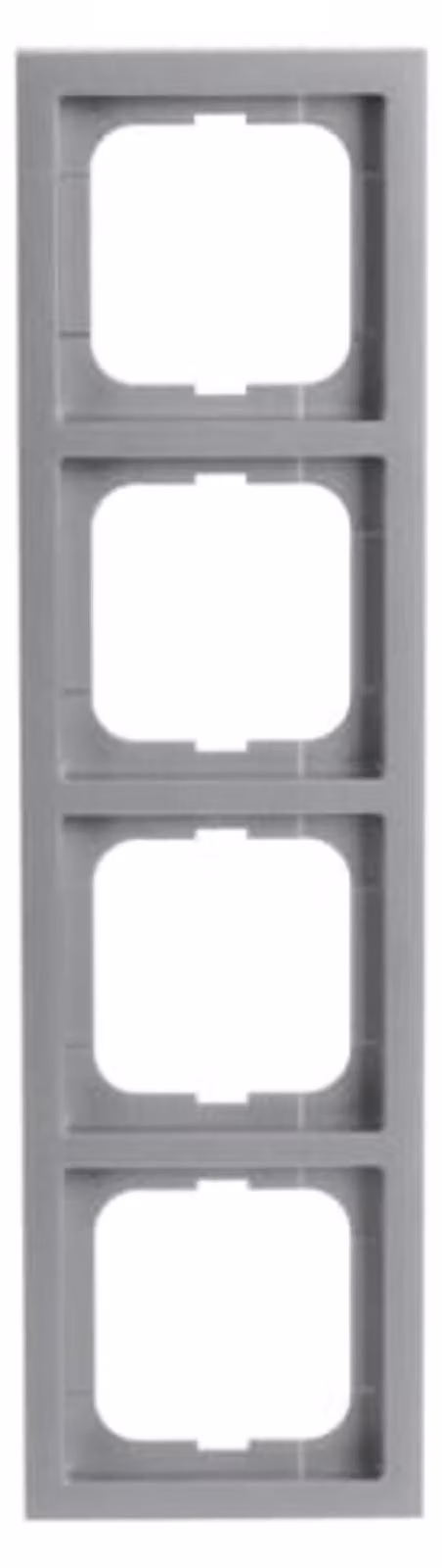 Busch-Jaeger cornice a 4 ingressi in alluminio argento, fu.linear 1724-183K
