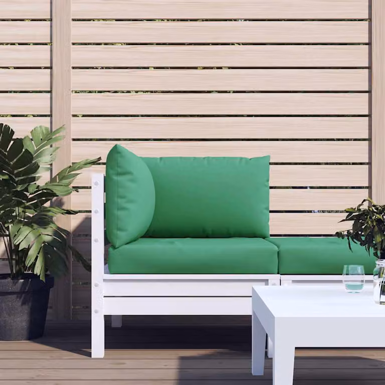 Set di 3 cuscini per pallet vidaXL verdi in tessuto Oxford impermeabile e traspirante, L/P/H: 60 x 60 x 8 cm