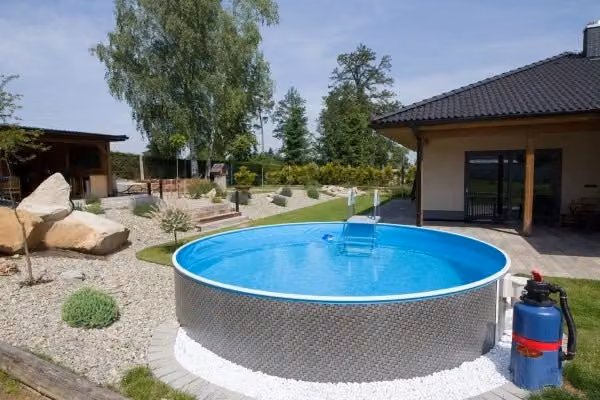 Azuro 3,6 x 1,2 m, RATTAN - senza scala e filtro, con fori fuori asse