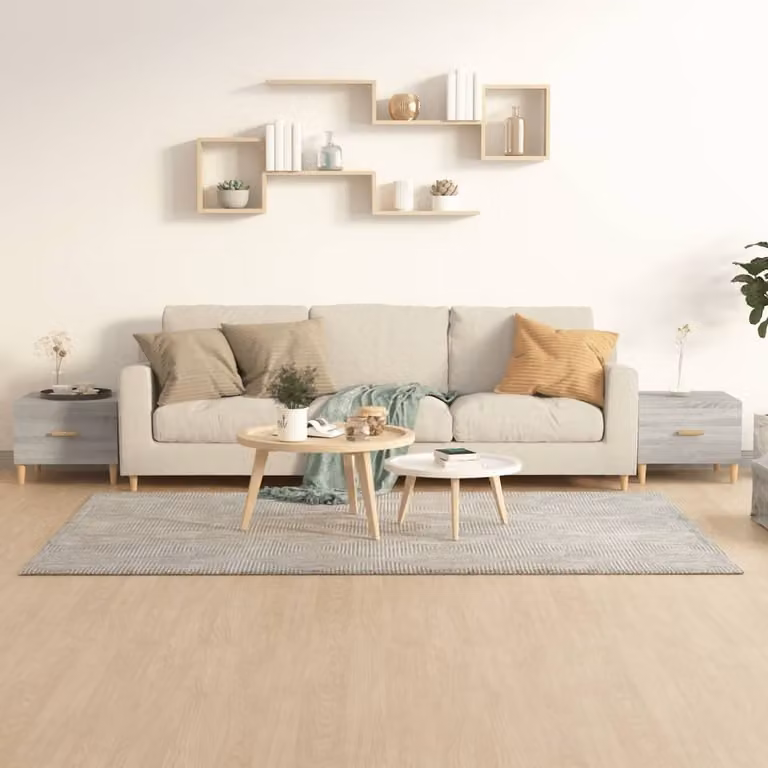 Maison Exclusive - Tavolini da salotto 2 pz. Grigio Sonoma 50x50x40 cm Materiale ligneo