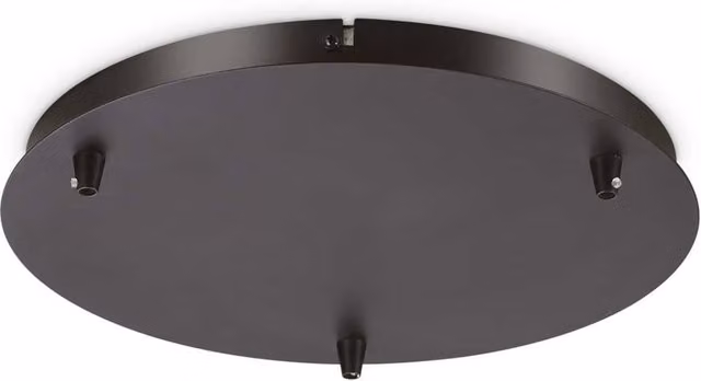 Rosone tondo in metallo nero Ideal Lux