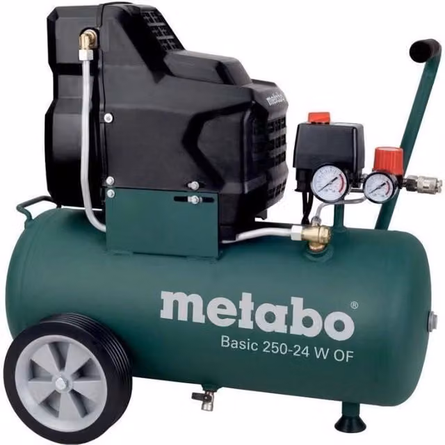 Compressore - METABO - Basic 250-24 W OF - Attacco rapido universale - Impugnatura gommata
