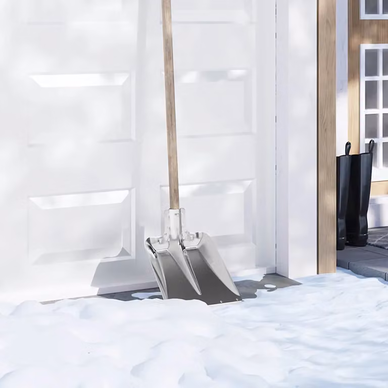 Set di 4 teste di pala in alluminio vidaXL colore argento, dimensioni 43 x 32,5 cm