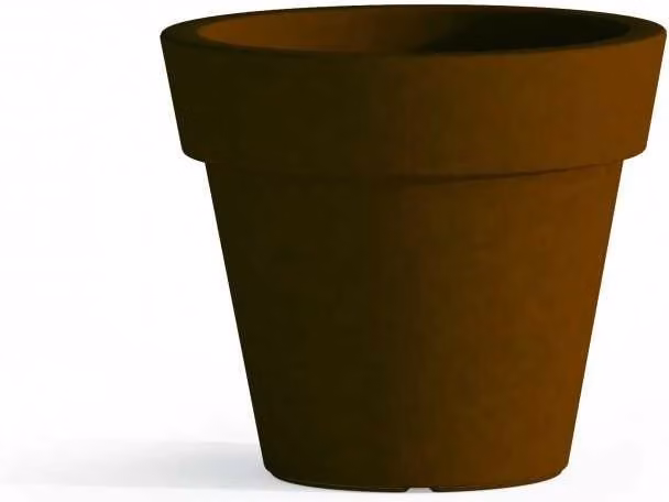 Vaso XXL moderno di design Ø110 H95 in polimero marrone resistente per interno ed esterno - Made in Italy - Monacis