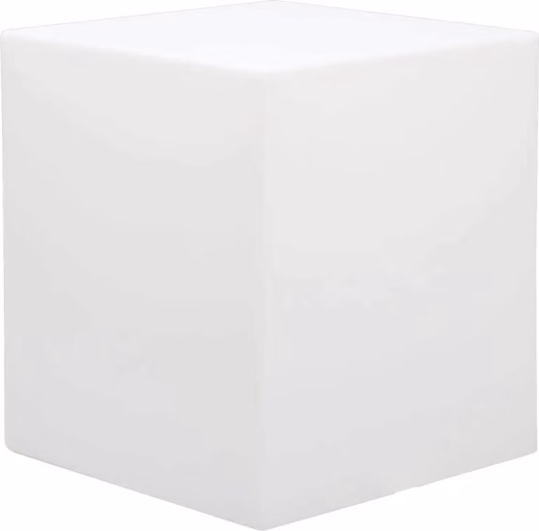 Milani Home - cubo luminoso da giardino RGB con pannello solare, 40 x 40 x 40 cm, decorazione luminosa per esterno e terrazzo
