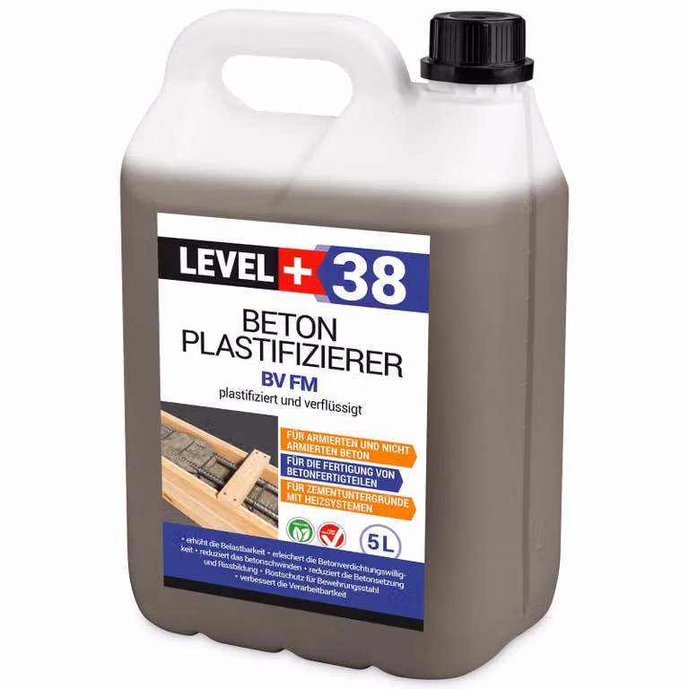 Plastificante per calcestruzzo 5 l plastifica e liquefa Livello+38